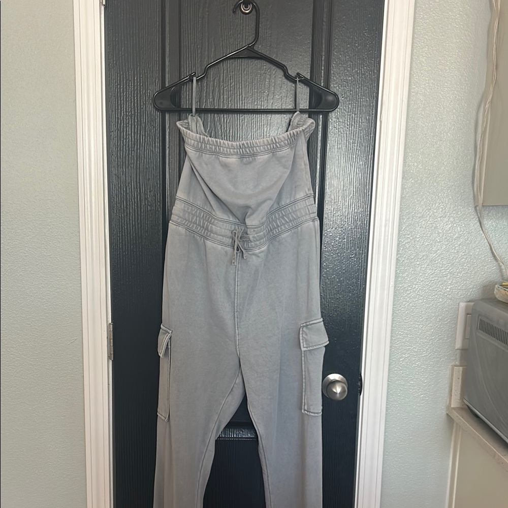 Gray Cargo Joggers